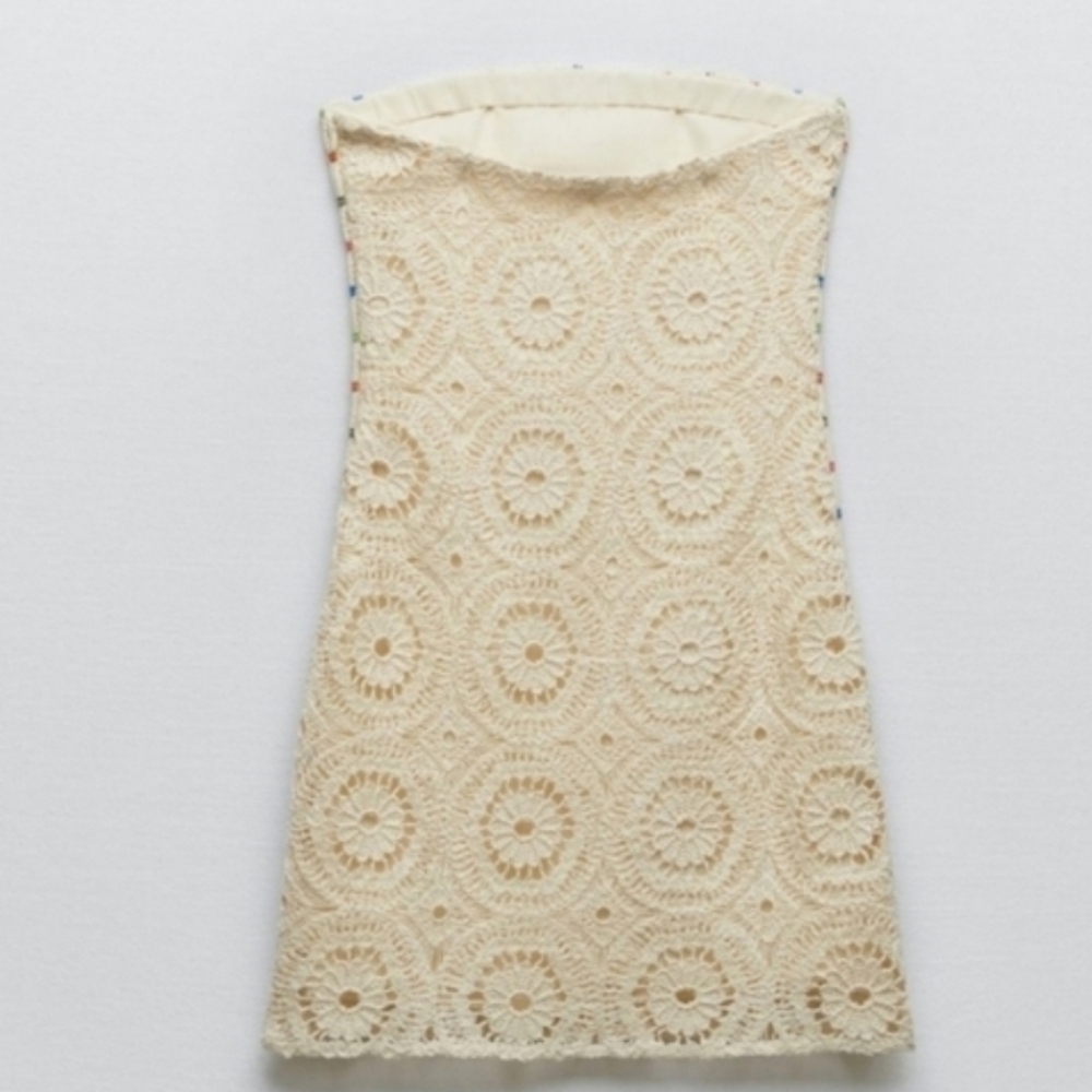 ZARA STRAPLESS CROCHET DRESS SIZE XS and S - Picture 13 of 15